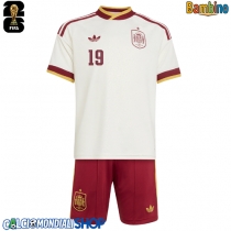 Maglie da calcio Spagna Lamine Yamal #19 Seconda Maglia Bambino Mondiali 2026  Manica Corta (+ Pantaloni corti)